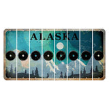 Alaska Northern Lights Cut License Plate Strips (Set of 8) Saw Blade