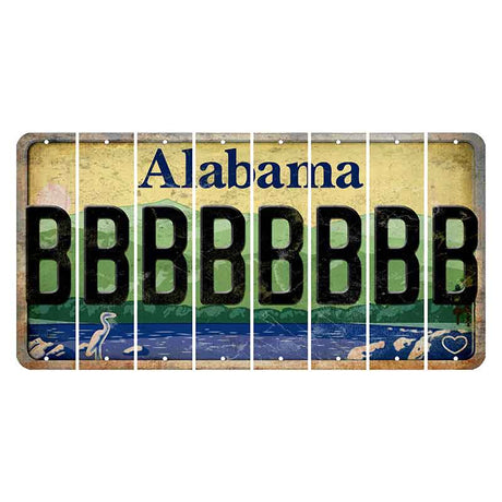 Alabama Lake and Forest Cut License Plate Strips (Set of 8) B