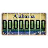 Alabama Lake and Forest Cut License Plate Strips (Set of 8) D