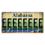 Alabama Lake and Forest Cut License Plate Strips (Set of 8) E