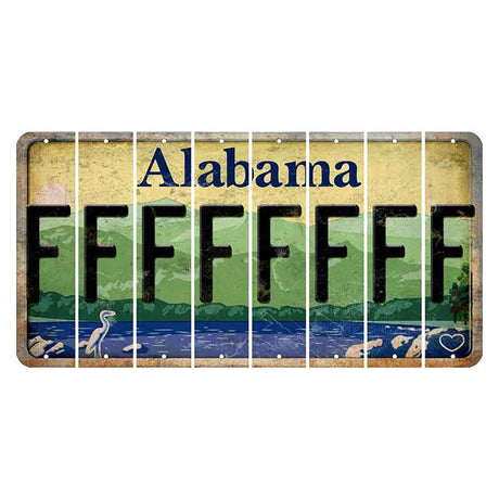 Alabama Lake and Forest Cut License Plate Strips (Set of 8) F