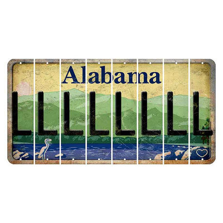 Alabama Lake and Forest Cut License Plate Strips (Set of 8) L