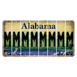 Alabama Lake and Forest Cut License Plate Strips (Set of 8) M