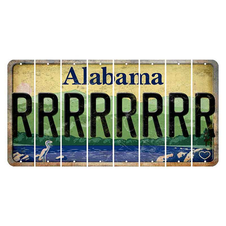 Alabama Lake and Forest Cut License Plate Strips (Set of 8) R