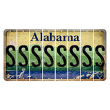 Alabama Lake and Forest Cut License Plate Strips (Set of 8) S