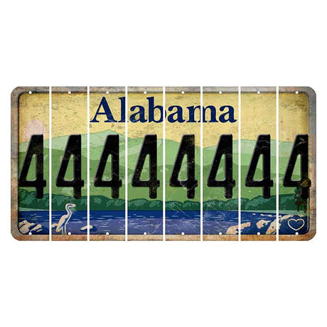 Alabama Lake and Forest Cut License Plate Strips (Set of 8) 4