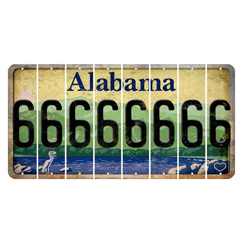 Alabama Lake and Forest Cut License Plate Strips (Set of 8) 6