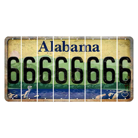 Alabama Lake and Forest Cut License Plate Strips (Set of 8) 6