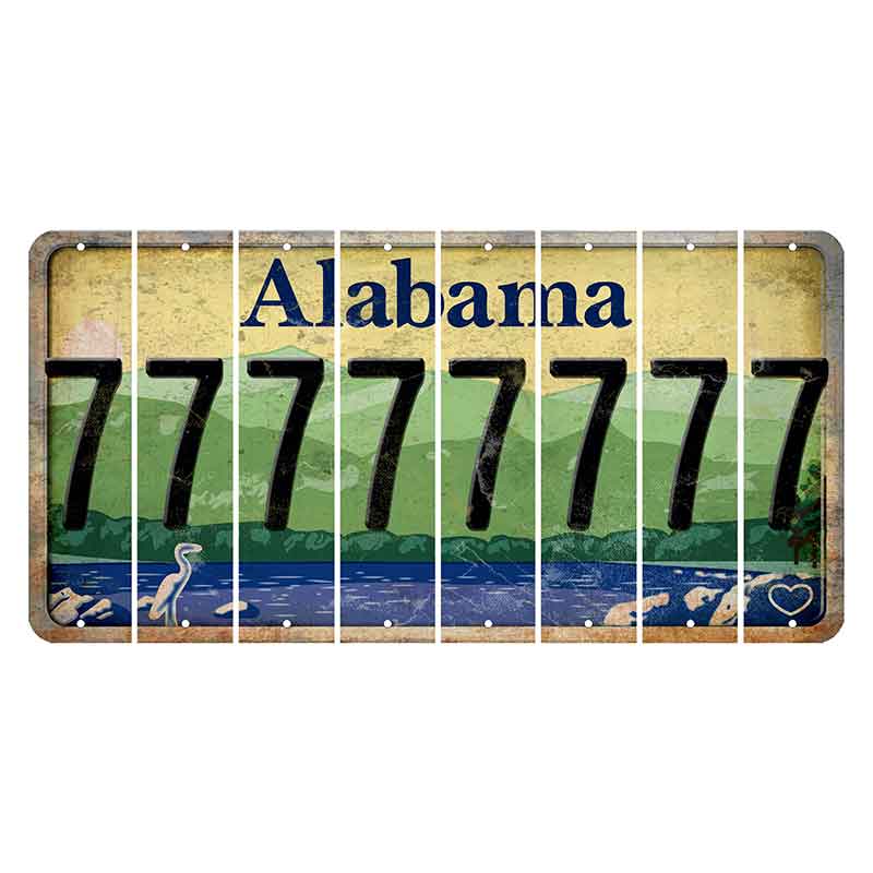 Alabama Lake and Forest Cut License Plate Strips (Set of 8) 7