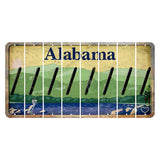 Alabama Lake and Forest Cut License Plate Strips (Set of 8) Forward Slash