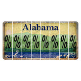 Alabama Lake and Forest Cut License Plate Strips (Set of 8) Percent Sign