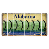 Alabama Lake and Forest Cut License Plate Strips (Set of 8) Parenthesis - Right