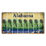 Alabama Lake and Forest Cut License Plate Strips (Set of 8) Tennis Racket