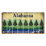 Alabama Lake and Forest Cut License Plate Strips (Set of 8) Christmas Tree