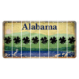 Alabama Lake and Forest Cut License Plate Strips (Set of 8) Shamrock