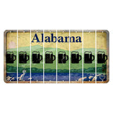Alabama Lake and Forest Cut License Plate Strips (Set of 8) Beer Mug