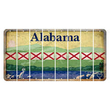 Alabama Lake and Forest Cut License Plate Strips (Set of 8) State Flag