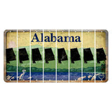 Alabama Lake and Forest Cut License Plate Strips (Set of 8) State Silhouette