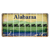 Alabama Lake and Forest Cut License Plate Strips (Set of 8) Camper