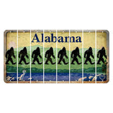 Alabama Lake and Forest Cut License Plate Strips (Set of 8) Bigfoot