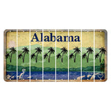 Alabama Lake and Forest Cut License Plate Strips (Set of 8) Palm Trees