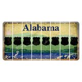 Alabama Lake and Forest Cut License Plate Strips (Set of 8) Police Badge