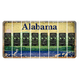 Alabama Lake and Forest Cut License Plate Strips (Set of 8) Tiki