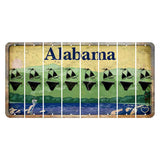 Alabama Lake and Forest Cut License Plate Strips (Set of 8) Bikini