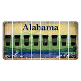 Alabama Lake and Forest Cut License Plate Strips (Set of 8) Latte