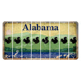 Alabama Lake and Forest Cut License Plate Strips (Set of 8) Squirrel