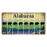 Alabama Lake and Forest Cut License Plate Strips (Set of 8) Bear