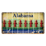 Alabama Lake and Forest Cut License Plate Strips (Set of 8) Fire Hydrant