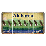 Alabama Lake and Forest Cut License Plate Strips (Set of 8) Bald Eagle