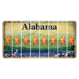 Alabama Lake and Forest Cut License Plate Strips (Set of 8) Cocktail