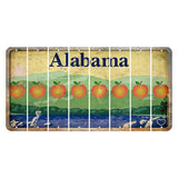 Alabama Lake and Forest Cut License Plate Strips (Set of 8) Peach