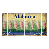 Alabama Lake and Forest Cut License Plate Strips (Set of 8) Milkshake
