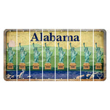Alabama Lake and Forest Cut License Plate Strips (Set of 8) Statue of Liberty