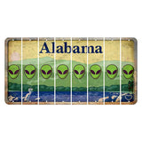 Alabama Lake and Forest Cut License Plate Strips (Set of 8) Alien