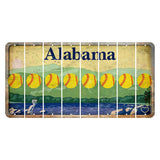 Alabama Lake and Forest Cut License Plate Strips (Set of 8) Softball
