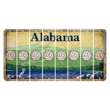Alabama Lake and Forest Cut License Plate Strips (Set of 8) Volleyball