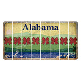 Alabama Lake and Forest Cut License Plate Strips (Set of 8) Cheer Bow