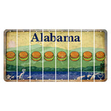 Alabama Lake and Forest Cut License Plate Strips (Set of 8) Hamburger