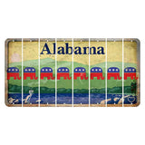Alabama Lake and Forest Cut License Plate Strips (Set of 8) Republican