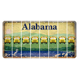 Alabama Lake and Forest Cut License Plate Strips (Set of 8) School Bus