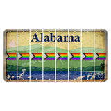Alabama Lake and Forest Cut License Plate Strips (Set of 8) LGBTQ Flag