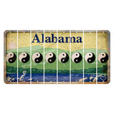 Alabama Lake and Forest Cut License Plate Strips (Set of 8) Yin Yang