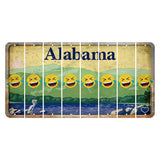 Alabama Lake and Forest Cut License Plate Strips (Set of 8) Emoji - Laughing