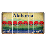Alabama Lake and Forest Cut License Plate Strips (Set of 8) Emoji - Pissed