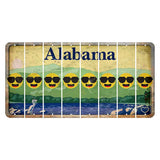 Alabama Lake and Forest Cut License Plate Strips (Set of 8) Emoji - Shades
