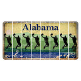 Alabama Lake and Forest Cut License Plate Strips (Set of 8) Basketball Player
